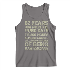 Vintage 82nd Milestone Birthday Tank Top 82 Years Of Being Awesome