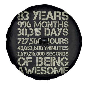 Vintage 83rd Milestone Birthday Spare Tire Cover 83 Years Of Being Awesome
