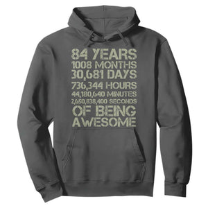 Vintage 84th Milestone Birthday Hoodie 84 Years Of Being Awesome