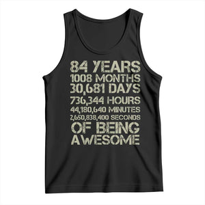 Vintage 84th Milestone Birthday Tank Top 84 Years Of Being Awesome