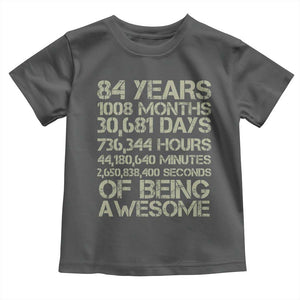 Vintage 84th Milestone Birthday Toddler T Shirt 84 Years Of Being Awesome