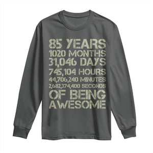 Vintage 85th Milestone Birthday Long Sleeve Shirt 85 Years Of Being Awesome