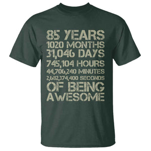 Vintage 85th Milestone Birthday T Shirt 85 Years Of Being Awesome