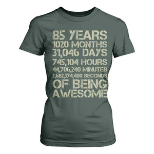 Vintage 85th Milestone Birthday T Shirt For Women 85 Years Of Being Awesome