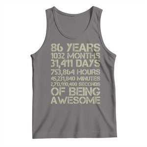 Vintage 86th Milestone Birthday Tank Top 86 Years Of Being Awesome