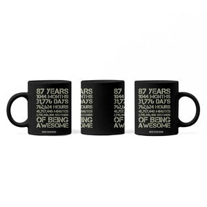Vintage 87th Milestone Birthday Coffee Mug 87 Years Of Being Awesome