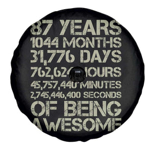 Vintage 87th Milestone Birthday Spare Tire Cover 87 Years Of Being Awesome