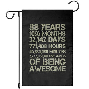 Vintage 88th Milestone Birthday Garden Flag 88 Years Of Being Awesome