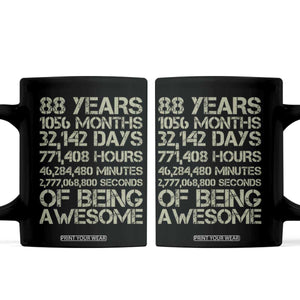 Vintage 88th Milestone Birthday Coffee Mug 88 Years Of Being Awesome
