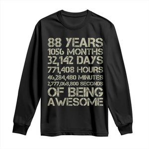 Vintage 88th Milestone Birthday Long Sleeve Shirt 88 Years Of Being Awesome