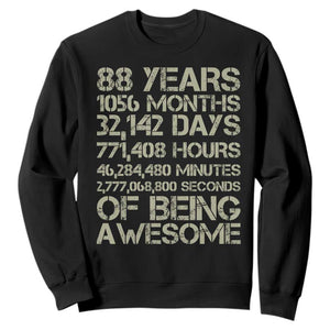 Vintage 88th Milestone Birthday Sweatshirt 88 Years Of Being Awesome