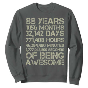 Vintage 88th Milestone Birthday Sweatshirt 88 Years Of Being Awesome