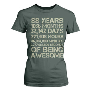 Vintage 88th Milestone Birthday T Shirt For Women 88 Years Of Being Awesome