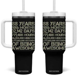 Vintage 88th Milestone Birthday Tumbler With Handle 88 Years Of Being Awesome