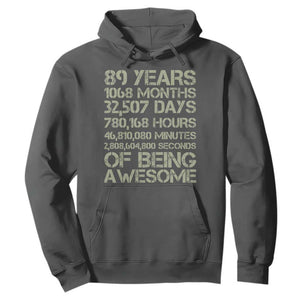 Vintage 89th Milestone Birthday Hoodie 89 Years Of Being Awesome