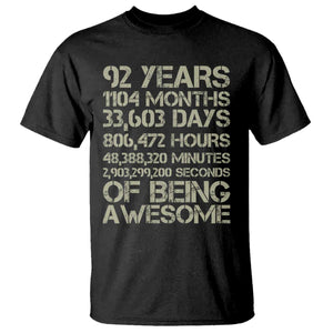 Vintage 92nd Milestone Birthday T Shirt 92 Years Of Being Awesome