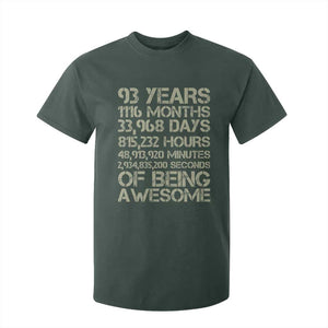 Vintage 93rd Milestone Birthday T Shirt For Kid 93 Years Of Being Awesome