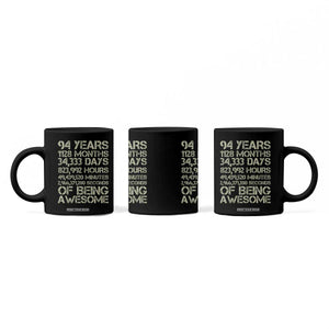 Vintage 94th Milestone Birthday Coffee Mug 94 Years Of Being Awesome