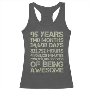 Vintage 95th Milestone Birthday Racerback Tank Top 95 Years Of Being Awesome