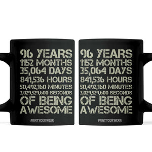 Vintage 96th Milestone Birthday Coffee Mug 96 Years Of Being Awesome