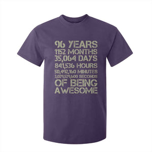 Vintage 96th Milestone Birthday T Shirt For Kid 96 Years Of Being Awesome