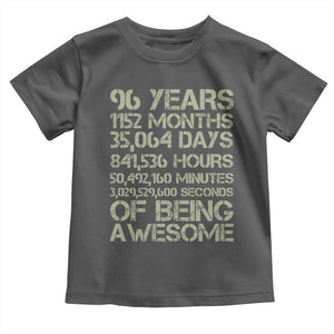 Vintage 96th Milestone Birthday Toddler T Shirt 96 Years Of Being Awesome