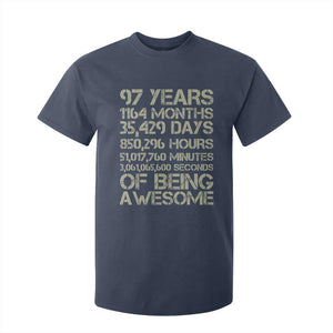 Vintage 97th Milestone Birthday T Shirt For Kid 97 Years Of Being Awesome
