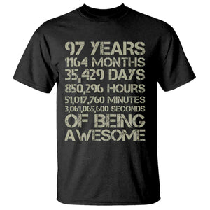 Vintage 97th Milestone Birthday T Shirt 97 Years Of Being Awesome