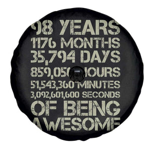 Vintage 98th Milestone Birthday Spare Tire Cover 98 Years Of Being Awesome