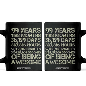 Vintage 99th Milestone Birthday Coffee Mug 99 Years Of Being Awesome