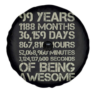 Vintage 99th Milestone Birthday Spare Tire Cover 99 Years Of Being Awesome