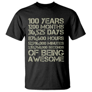 Vintage 100th Milestone Birthday T Shirt 100 Years Of Being Awesome