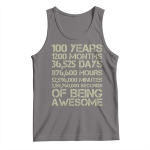 Vintage 100th Milestone Birthday Tank Top 100 Years Of Being Awesome