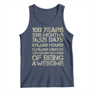 Vintage 100th Milestone Birthday Tank Top 100 Years Of Being Awesome