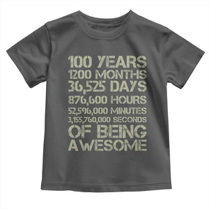 Vintage 100th Milestone Birthday Toddler T Shirt 100 Years Of Being Awesome