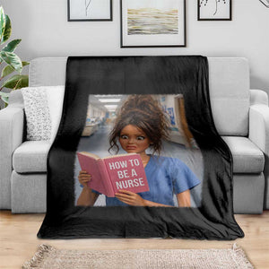 Funny Nursing Student Doll Face Meme Throw Blanket Future Nurse Gift
