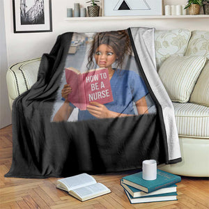 Funny Nursing Student Doll Face Meme Throw Blanket Future Nurse Gift
