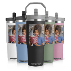 Funny Nursing Student Doll Face Meme Flip Straw Tumbler Future Nurse Gift