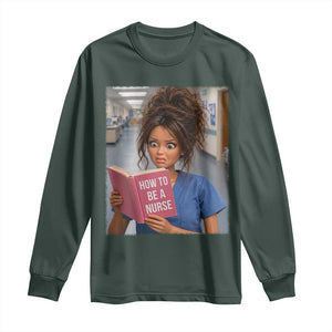 Funny Nursing Student Doll Face Meme Long Sleeve Shirt Future Nurse Gift