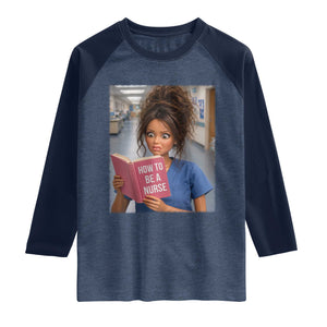 Funny Nursing Student Doll Face Meme Raglan Shirt Future Nurse Gift