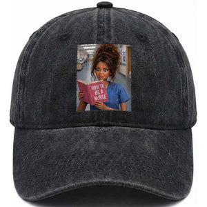 Funny Nursing Student Doll Face Meme Washed Cotton Baseball Cap Future Nurse Gift