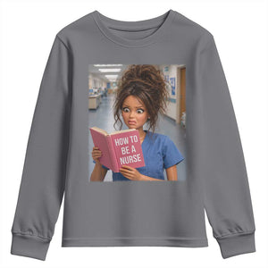 Funny Nursing Student Doll Face Meme Youth Sweatshirt Future Nurse Gift