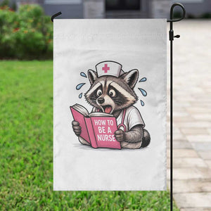 Funny Raccoon Nursing Student Healthcare Gift Garden Flag