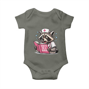 Funny Raccoon Nursing Student Healthcare Gift Baby Onesie