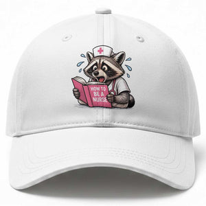 Funny Raccoon Nursing Student Healthcare Gift Baseball Cap