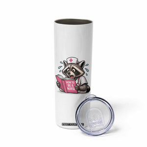 Funny Raccoon Nursing Student Healthcare Gift Skinny Tumbler