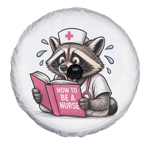 Funny Raccoon Nursing Student Healthcare Gift Spare Tire Cover