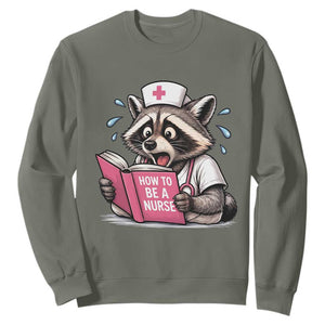 Funny Raccoon Nursing Student Healthcare Gift Sweatshirt
