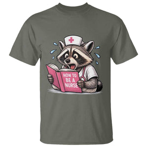 Funny Raccoon Nursing Student Healthcare Gift T Shirt
