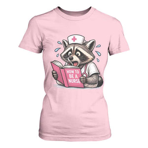 Funny Raccoon Nursing Student Healthcare Gift T Shirt For Women